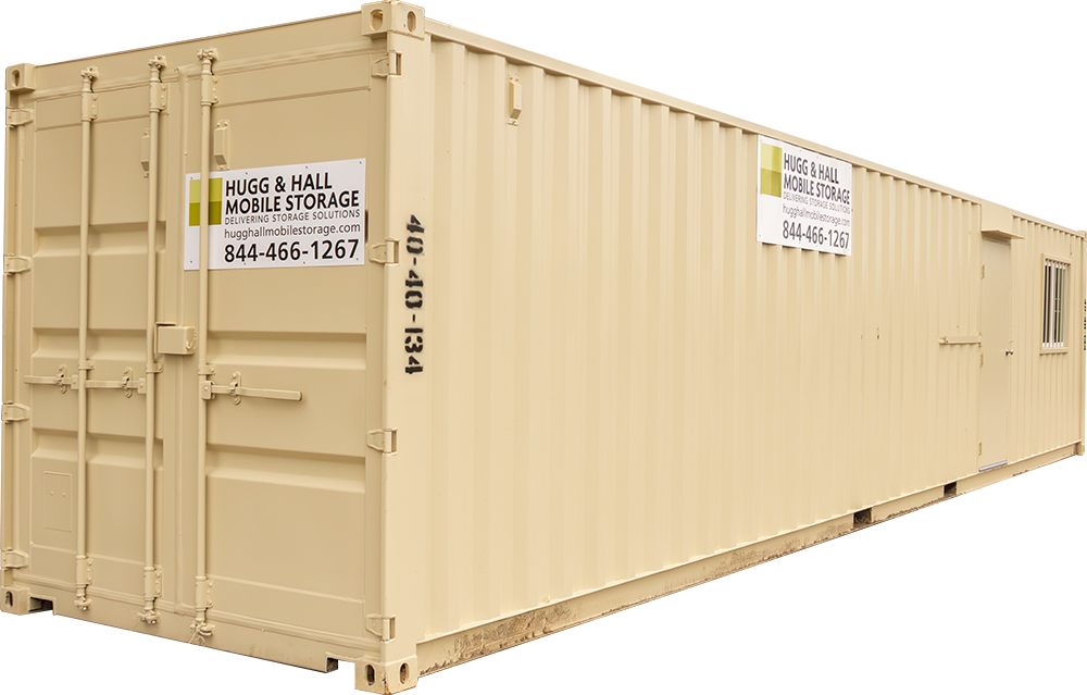 Forty-foot office and storage combo unit